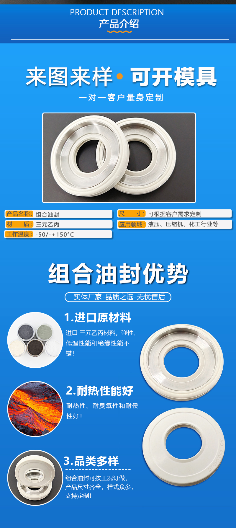 組合雙唇油封